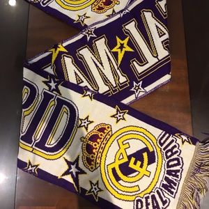 Real Madrid soccer knit scarf
